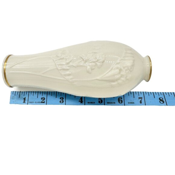 Lenox China Masterpiece Bud Vase Hand Decorated With 24K Gold Rims 7" Tall - Picture 6 of 6